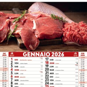 Calendario Illustrato Carne Cruda 12 FF