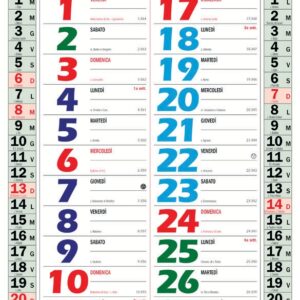 Calendario Olandese Mini Color 12 FF