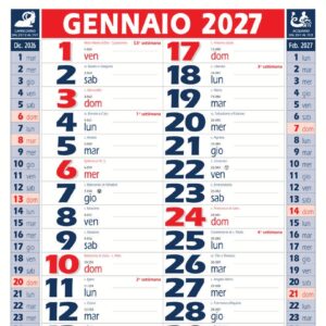 Calendario Olandese R/B Bilaterale 12 FF