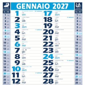 Calendario Olandese C/B Bilaterale 12 FF