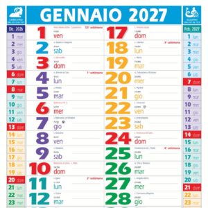 Calendario Olandese Color Bilaterale 12 FF