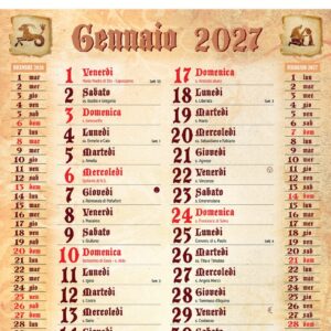 Calendario Olandese Anticato 12 FF