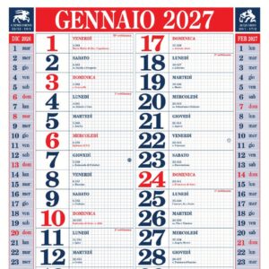 Calendario Olandese Quadrettato 12 FF