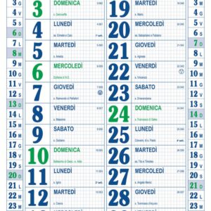 Calendario Olandese Maxi Quadrettato 12 FF