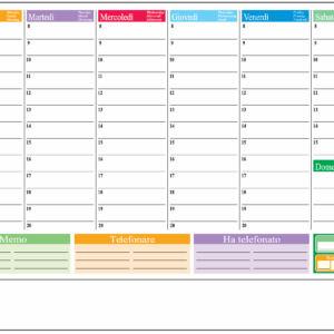 Planning Settimanale da Tavolo 43.5x31.5cm